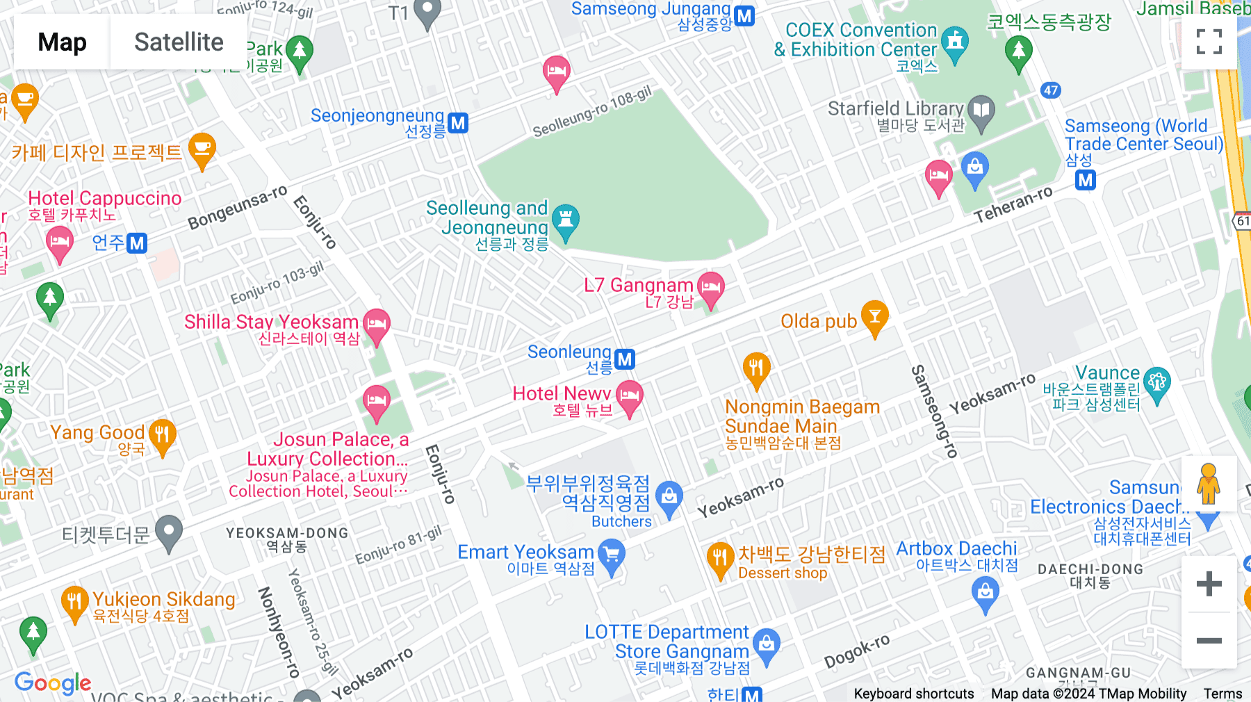 Click for interative map of Shinil Building, 425 Teheran Rd, Gangam-Gu, Seoul, South Korea, Seoul
