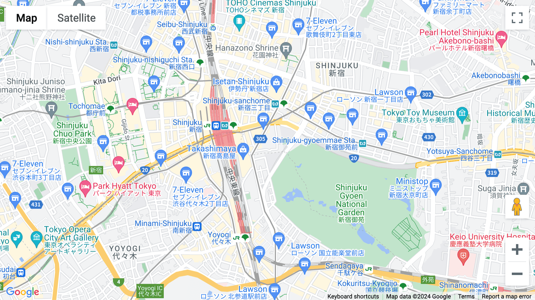 Click for interative map of Davinci Shinjuku Building, Shinjuku, Tokyo, Japan, Tokyo