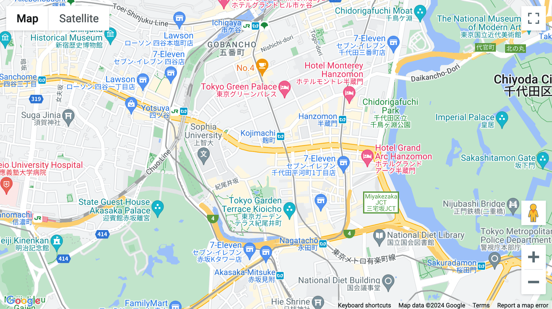 Click for interative map of Kojimachi, 4F & 8F, KS Building, 4-5-20 Kojimachi, Chiyoda-ku, Tokyo, Tokyo