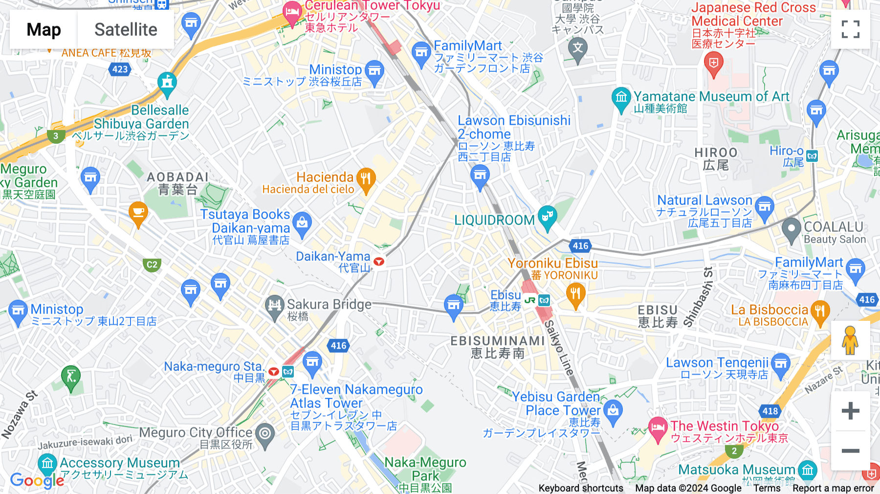 Click for interative map of Daikanyama, 1F & 2F Frances Building, 2-19-9 Ebisu Nishi, Shibuya-ku, Tokyo