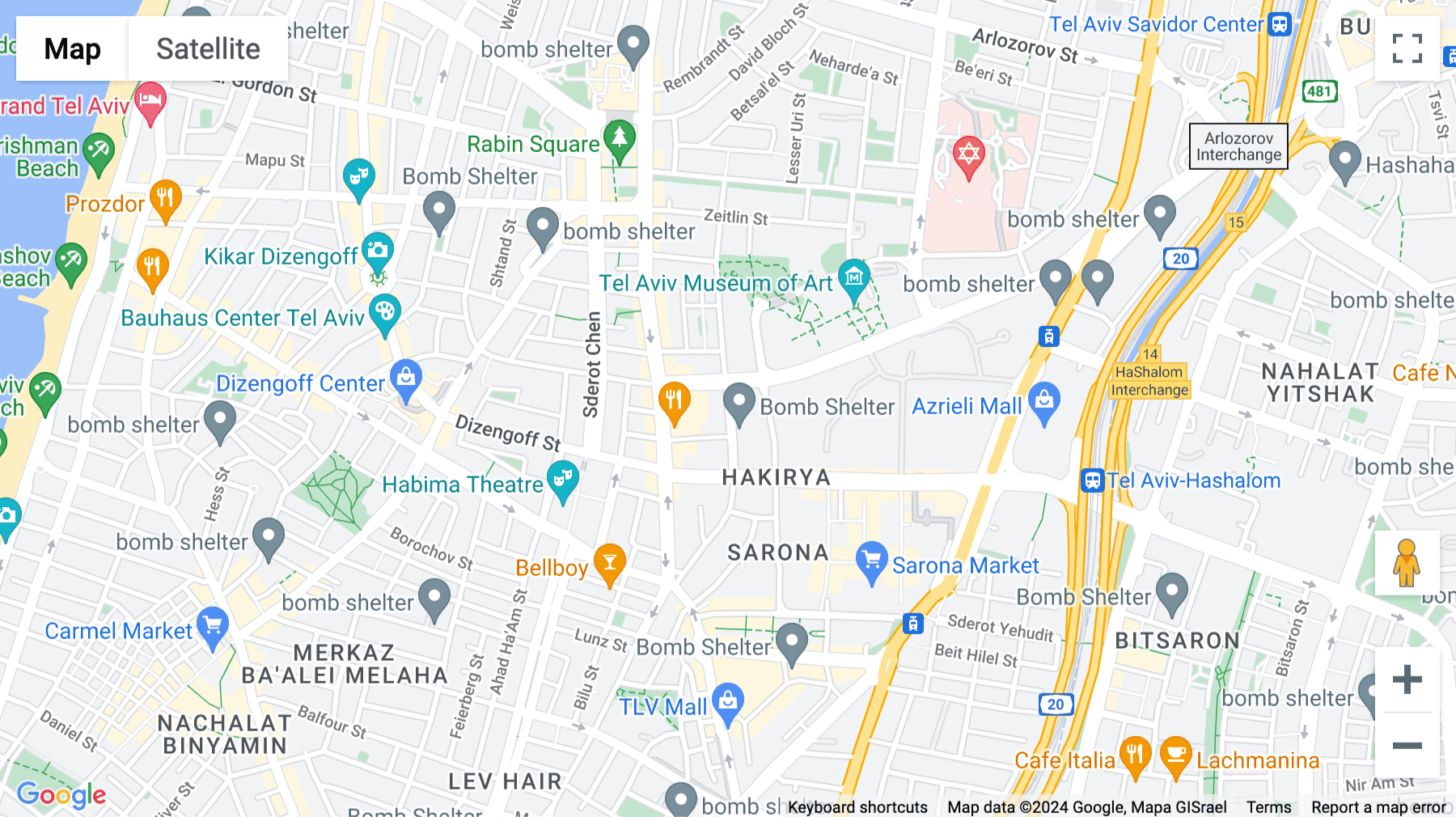 Click for interative map of 7 Dubnov, Tel Aviv, Tel Aviv