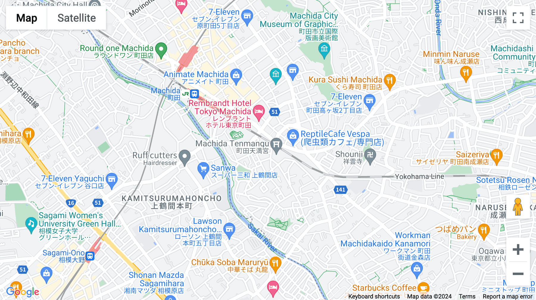 Click for interative map of Machida Heights 1st 1-3, Haramachida 1-13-1, Machida, Tokyo