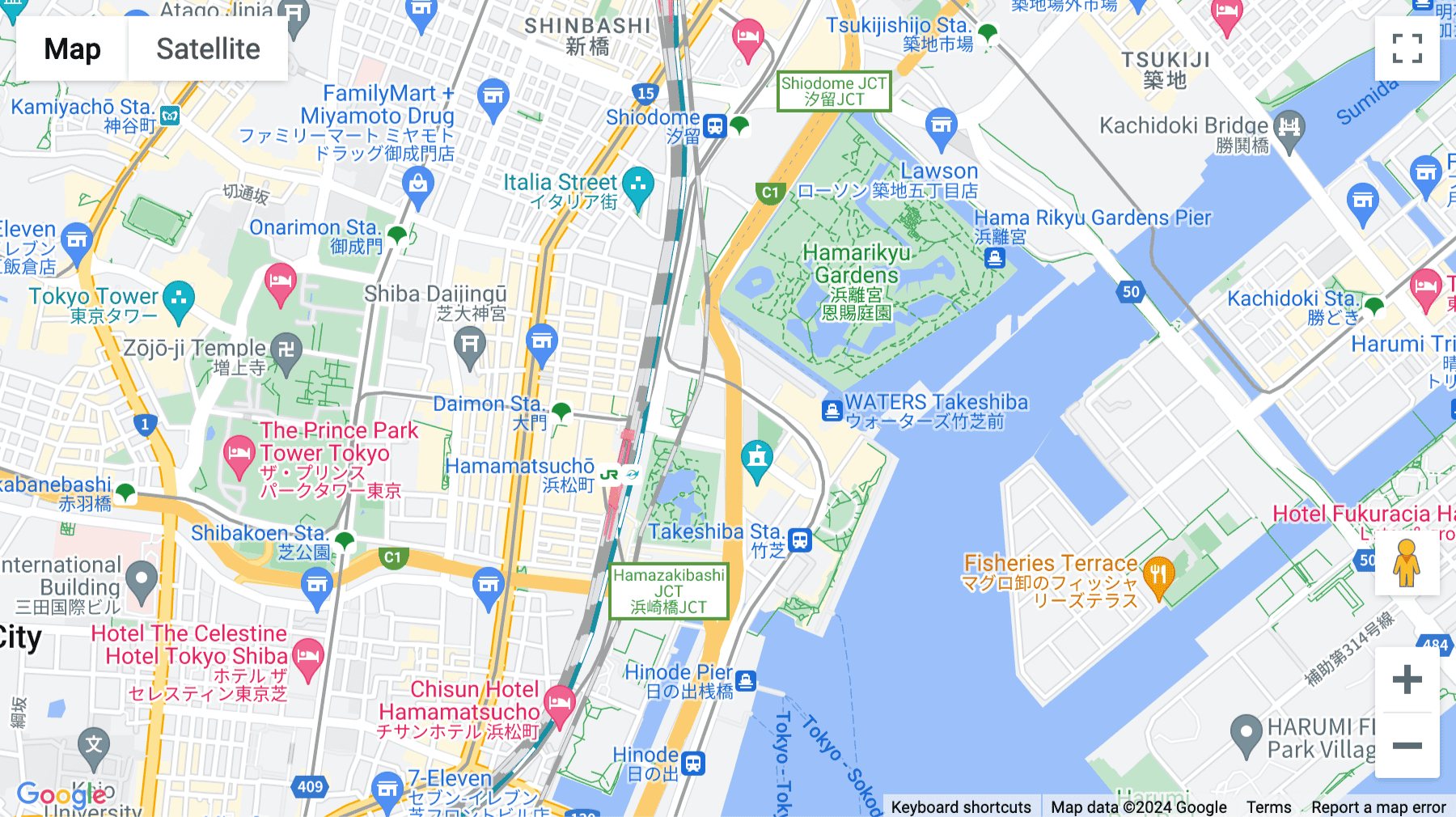 Click for interative map of 3F Shiodome Building,1-2-20 Kaigan,, Tokyo