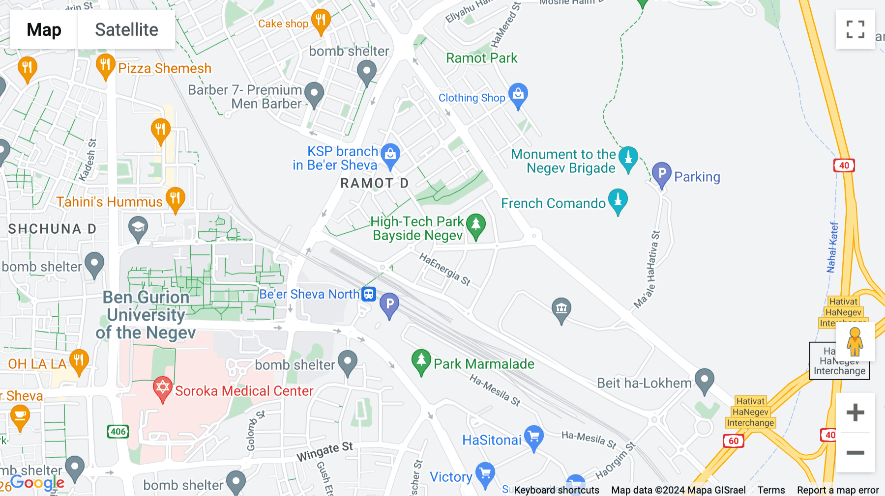 Click for interative map of Gev Yam Negev Park, 3rd Floor, Be'er Sheva