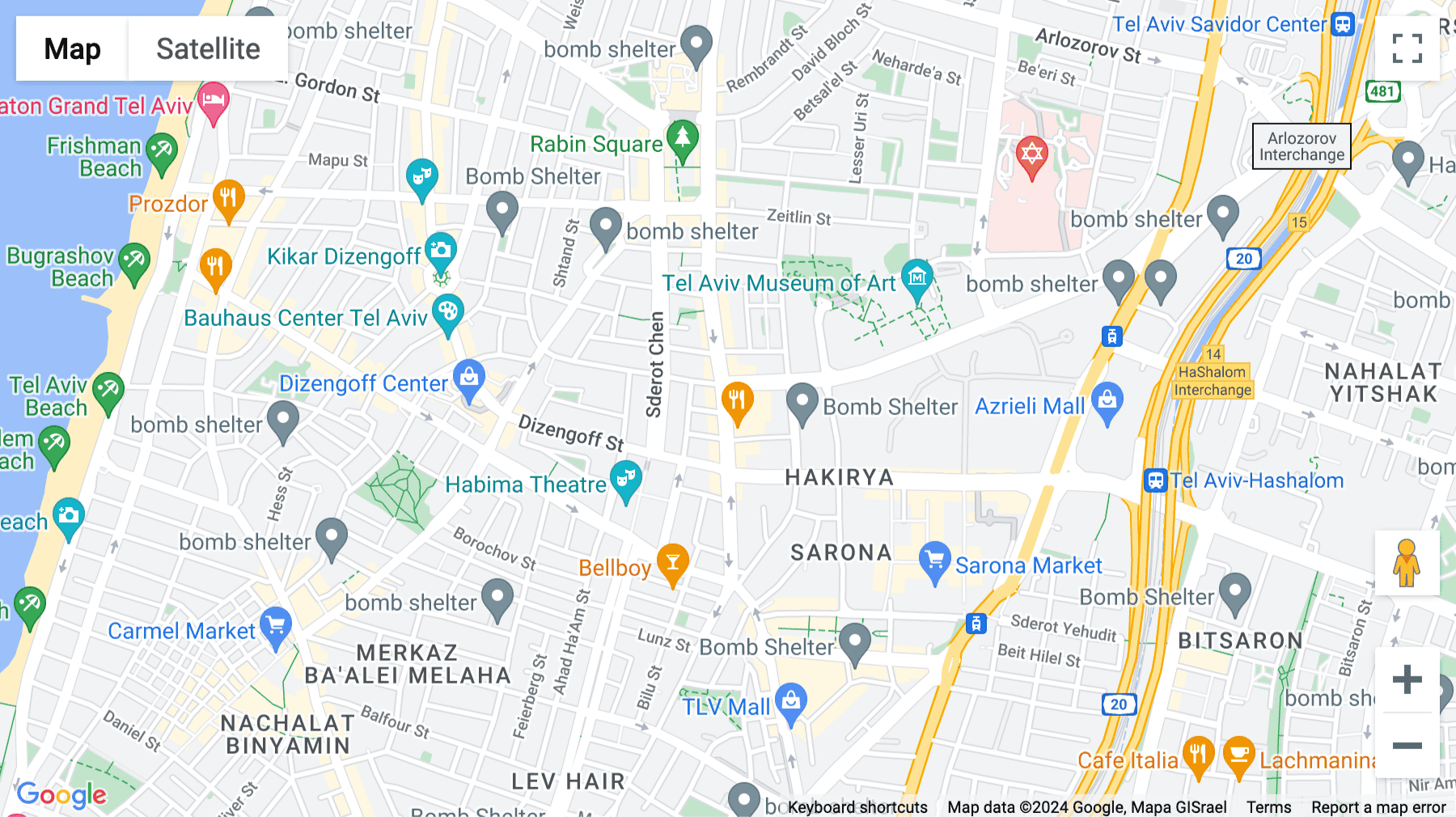 Click for interative map of Ibn Gabirol 30, Tel Aviv, Tel Aviv