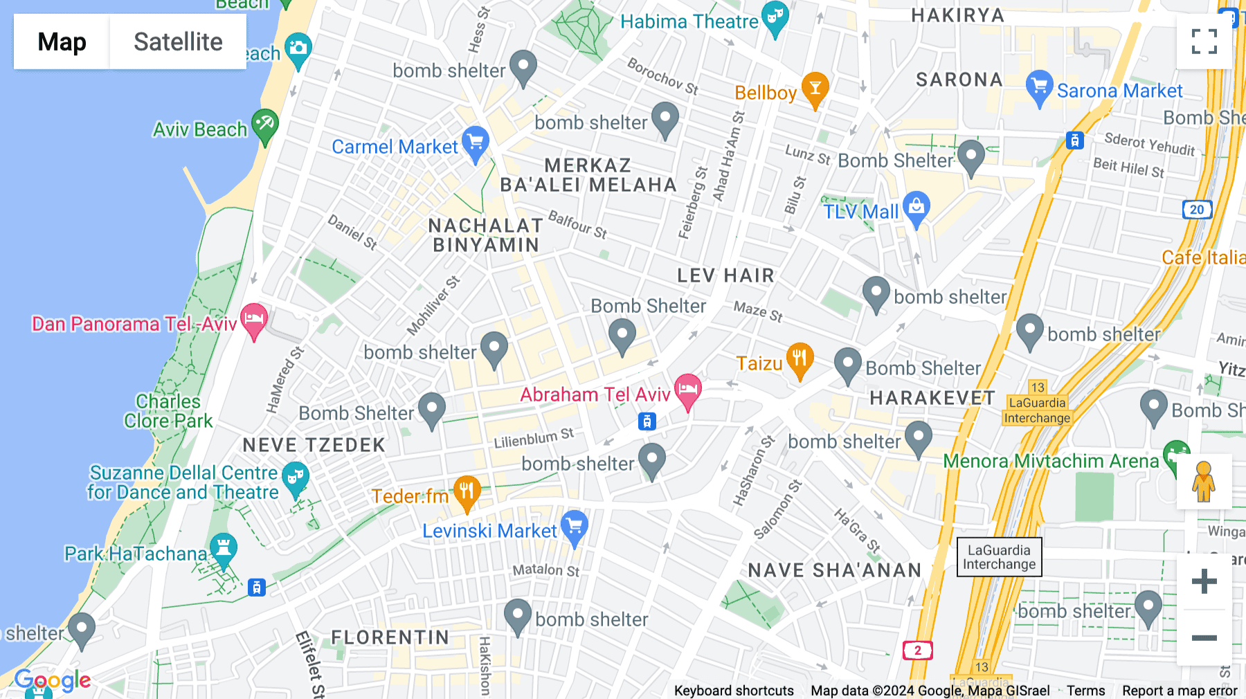 Click for interative map of Ahad Ha'am 54 St, Tel Aviv