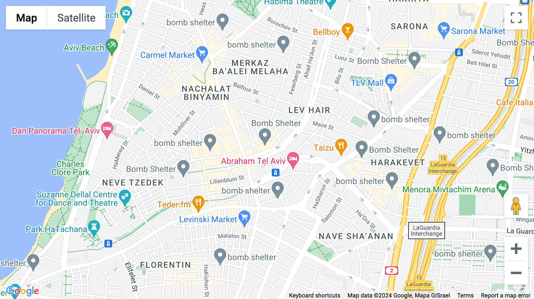 Click for interative map of Rothschild Boulevard 45, Tel Aviv
