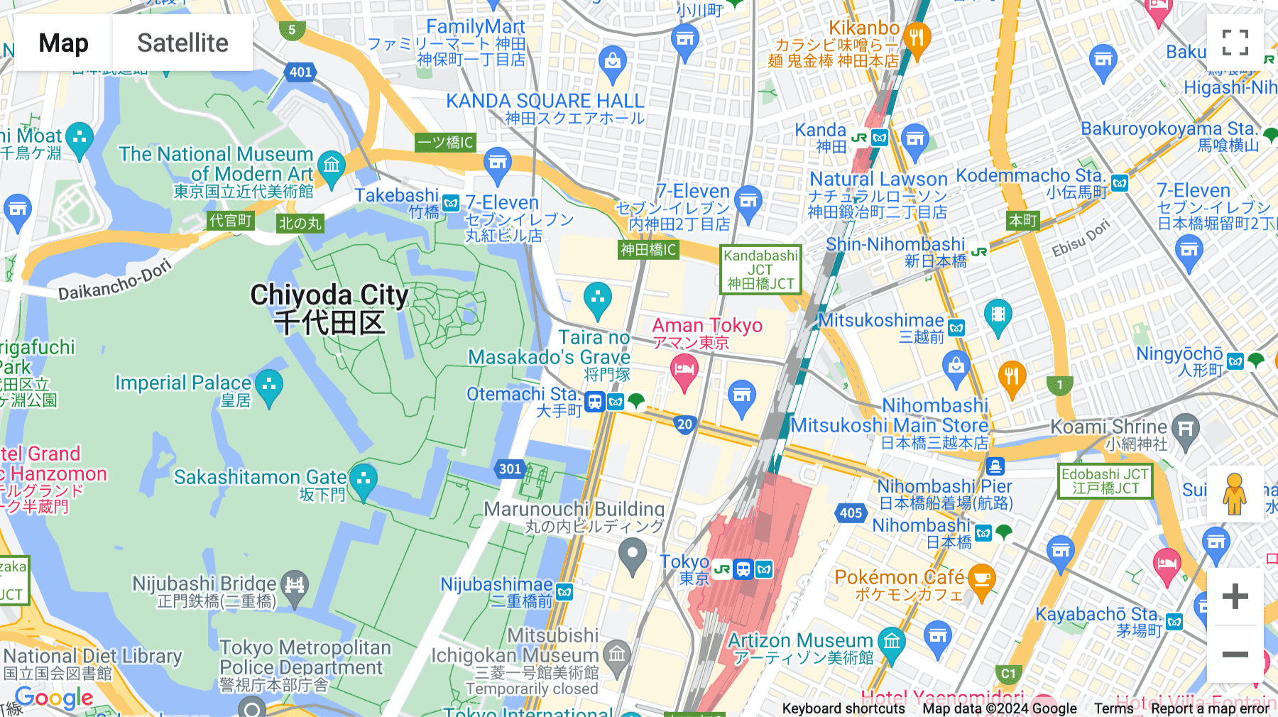 Click for interative map of 1F and 2F Otemachi Building, 1-6-1 Otemachi, Chiyoda-ku, Tokyo