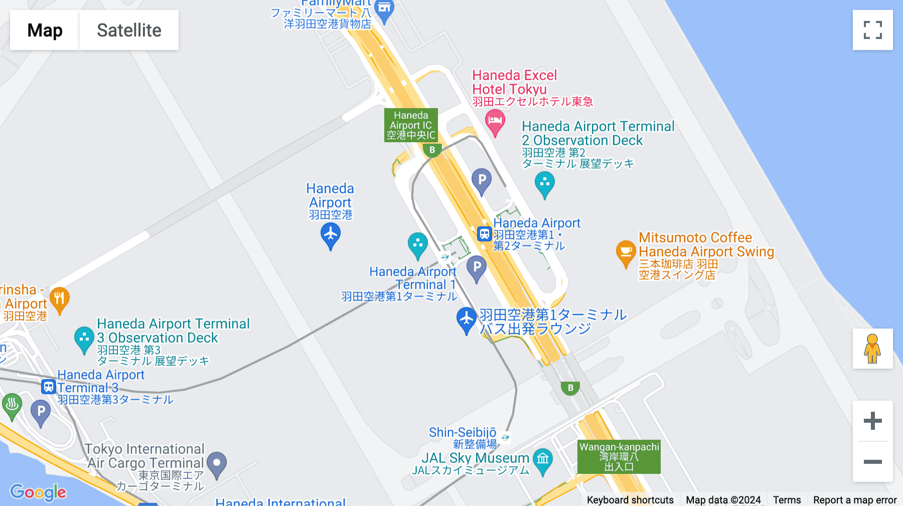 Click for interative map of 5F, Passenger Terminal 1, Haneda Airport, 3-3-2 Haneda Kuko, Ota-ku, Tokyo