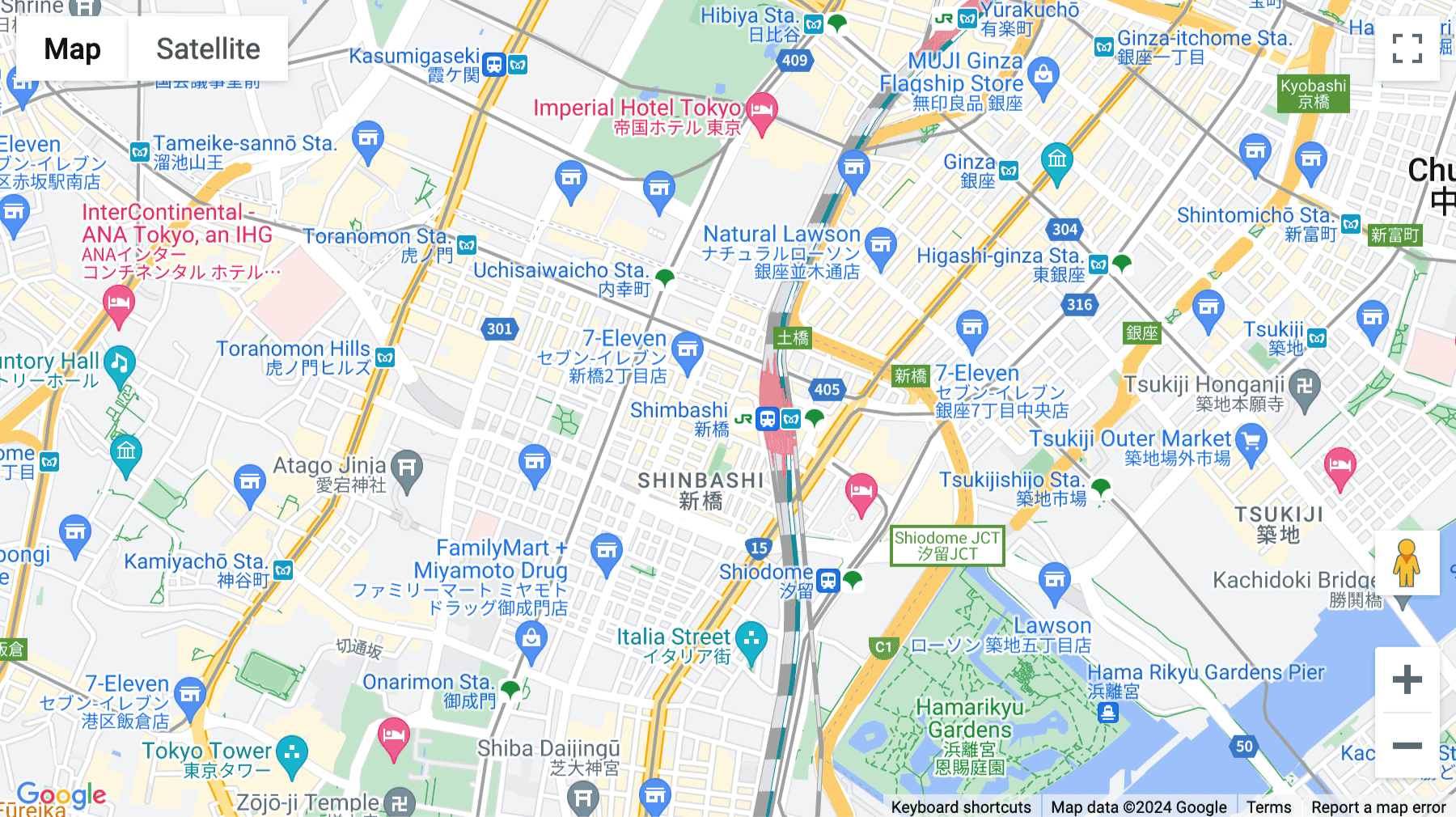 Click for interative map of Shinbashi, New Shinbahi Building, 2-16-1, Shinbashi, Minato-ku, Tokyo, Tokyo