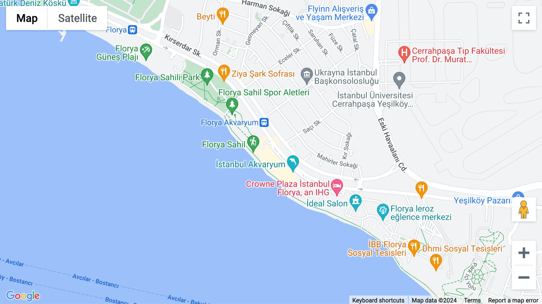 Click for interative map of Yeşilköy Halkalı Cad, Aqua Florya Floor 3, Istanbul 34153, Istanbul