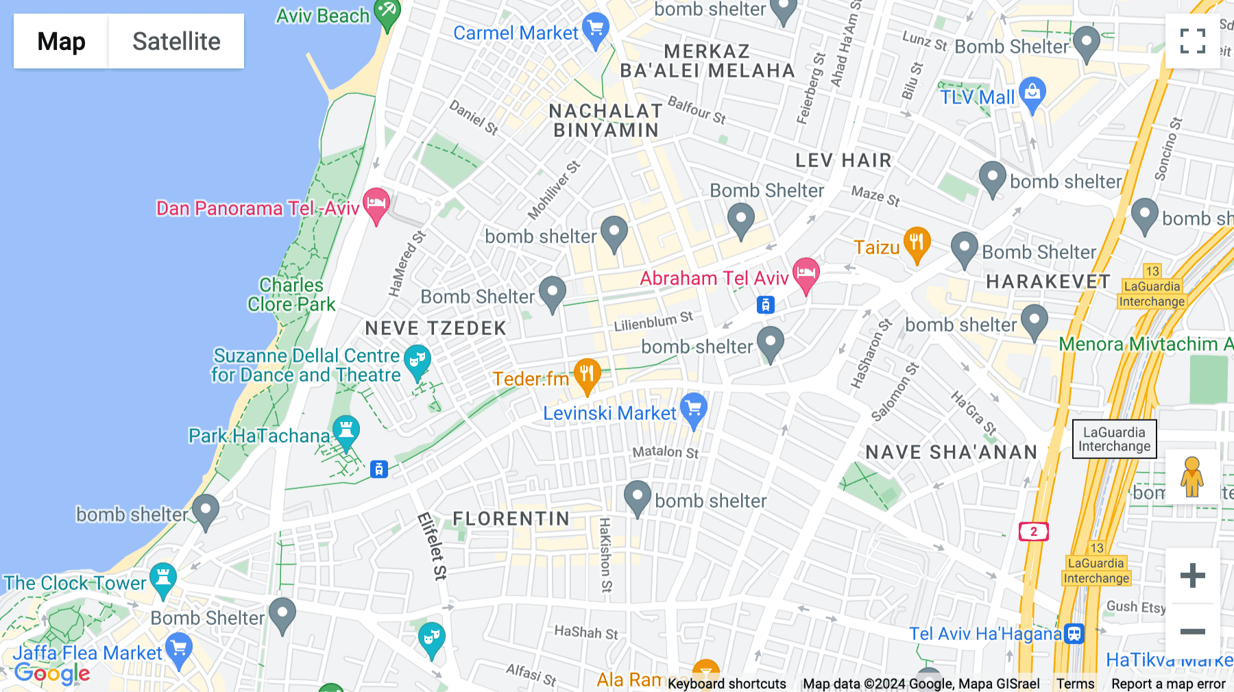 Click for interative map of Yehuda Halevi 23, Tel Aviv