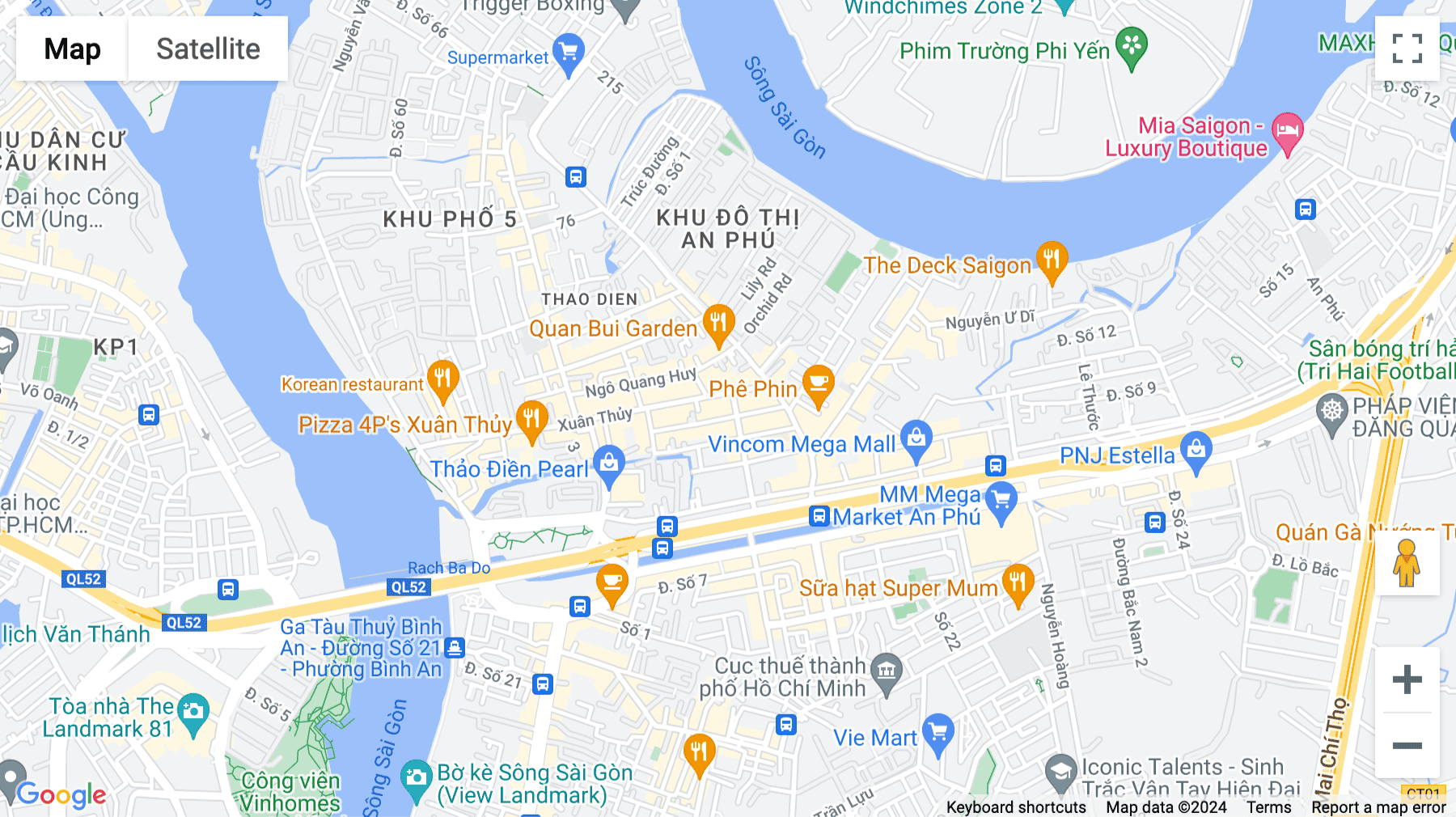 Click for interative map of the Hive Villa Saigon, 29 Nguyễn Bá Lan Street, Thao Dien Ward, District 2, Ho Chi Minh City