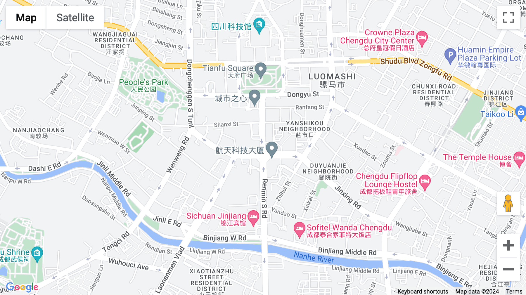 Click for interative map of WeWork OAC, No.7 Xinguanghua Street, Jinjiang District, Chengdu, Chengdu