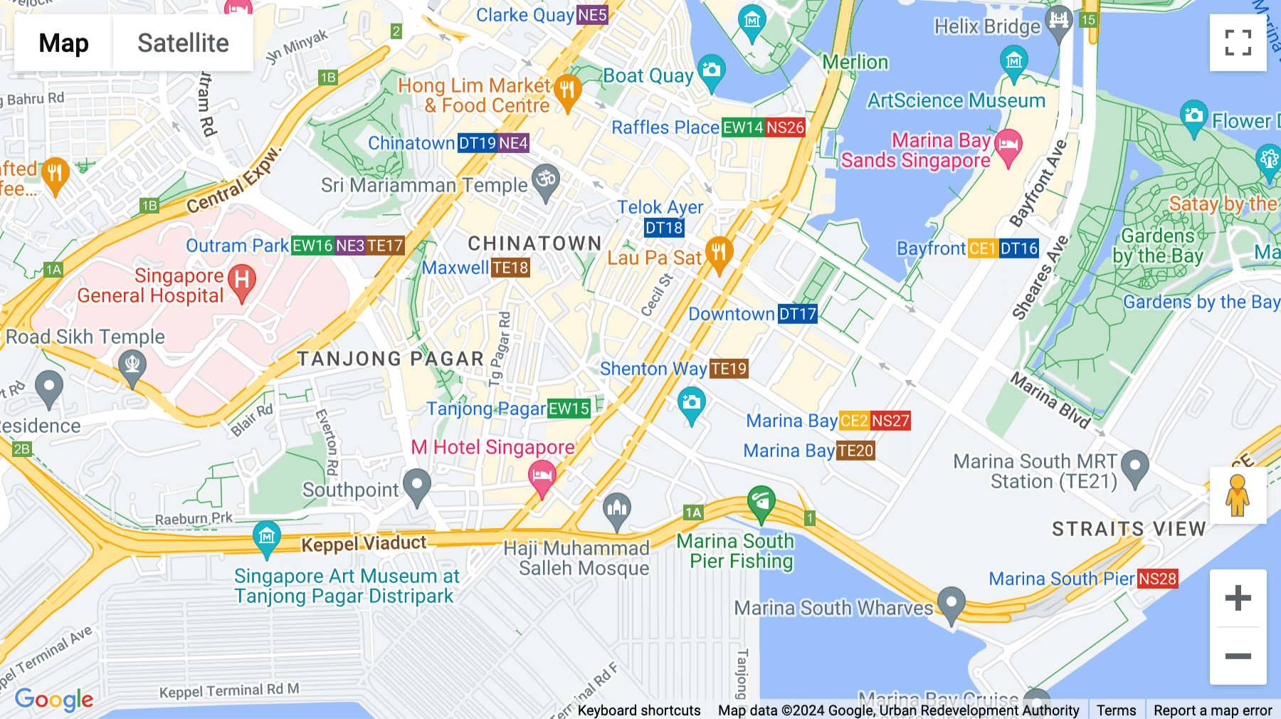 Click for interative map of Capital Tower, 168 Robinson Road, Singapore