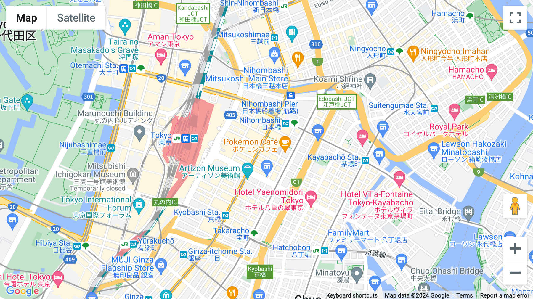 Click for interative map of Nippon Life Nihonbashi Building, 2-13-12 Nihonbashi Chuo-ku, Tokyo