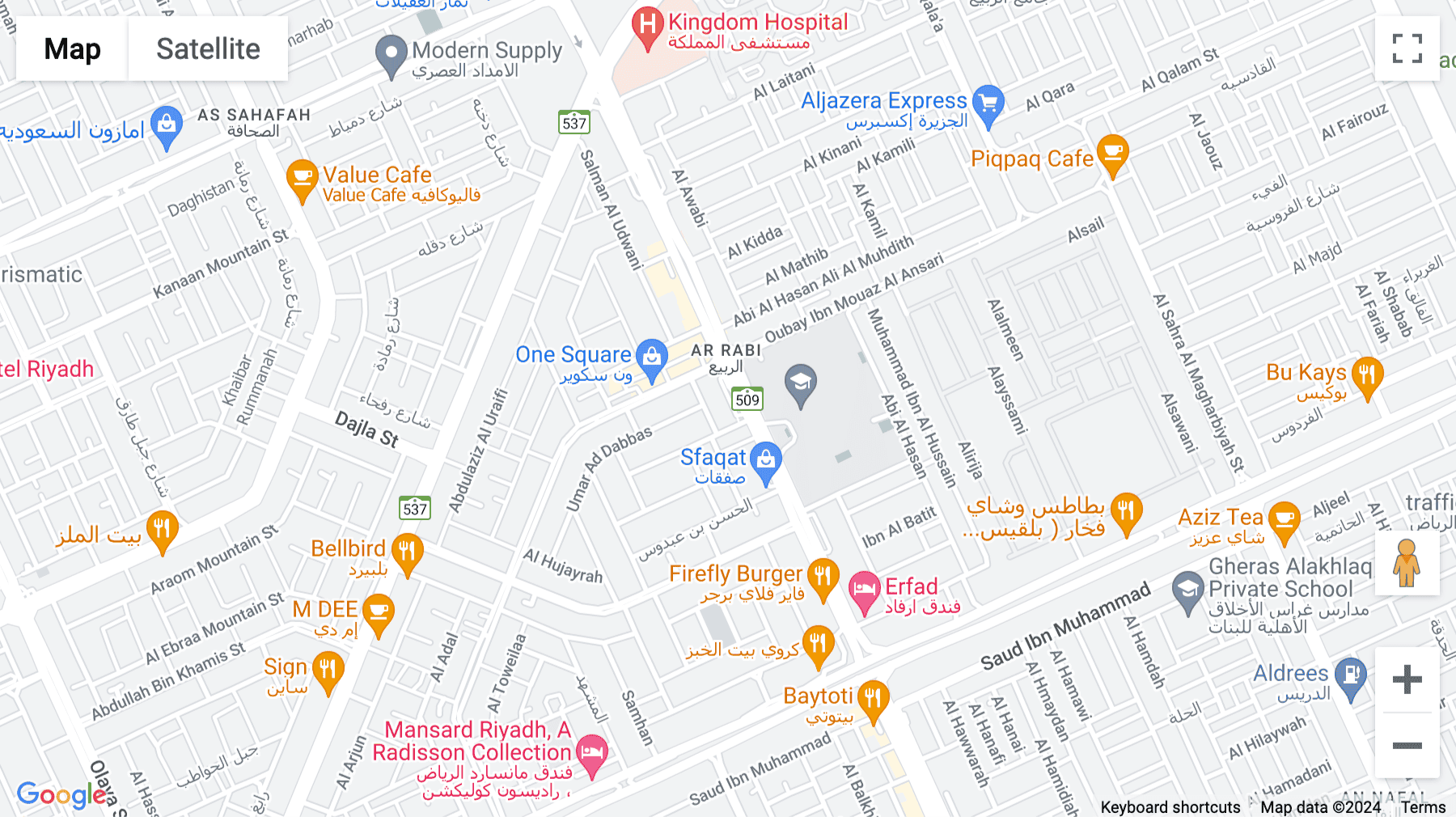 Click for interative map of Spring Plaza,2nd floor, King Abdulaziz Road, Arrabi area,, Riyadh