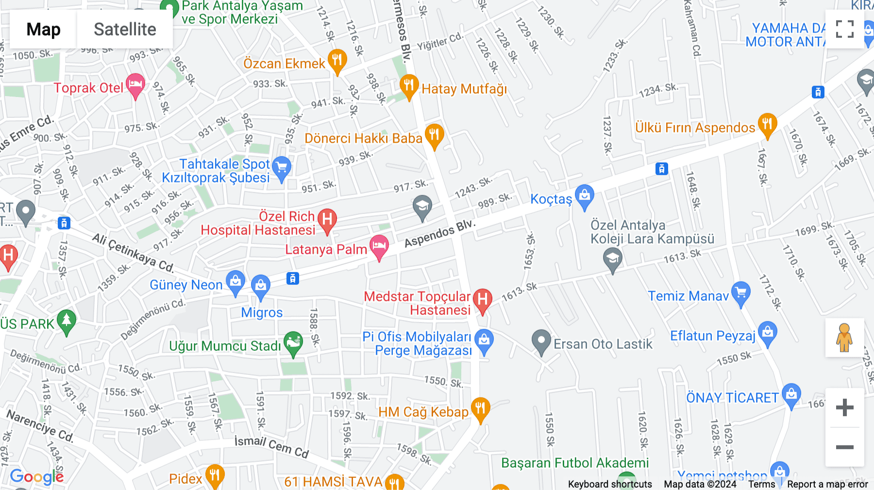 Click for interative map of Meydan Kavağı Mahallesi, Aspendos bulvarı, Cemil Kurt Plaza No: 56/101, Muratpaşa, Antalya