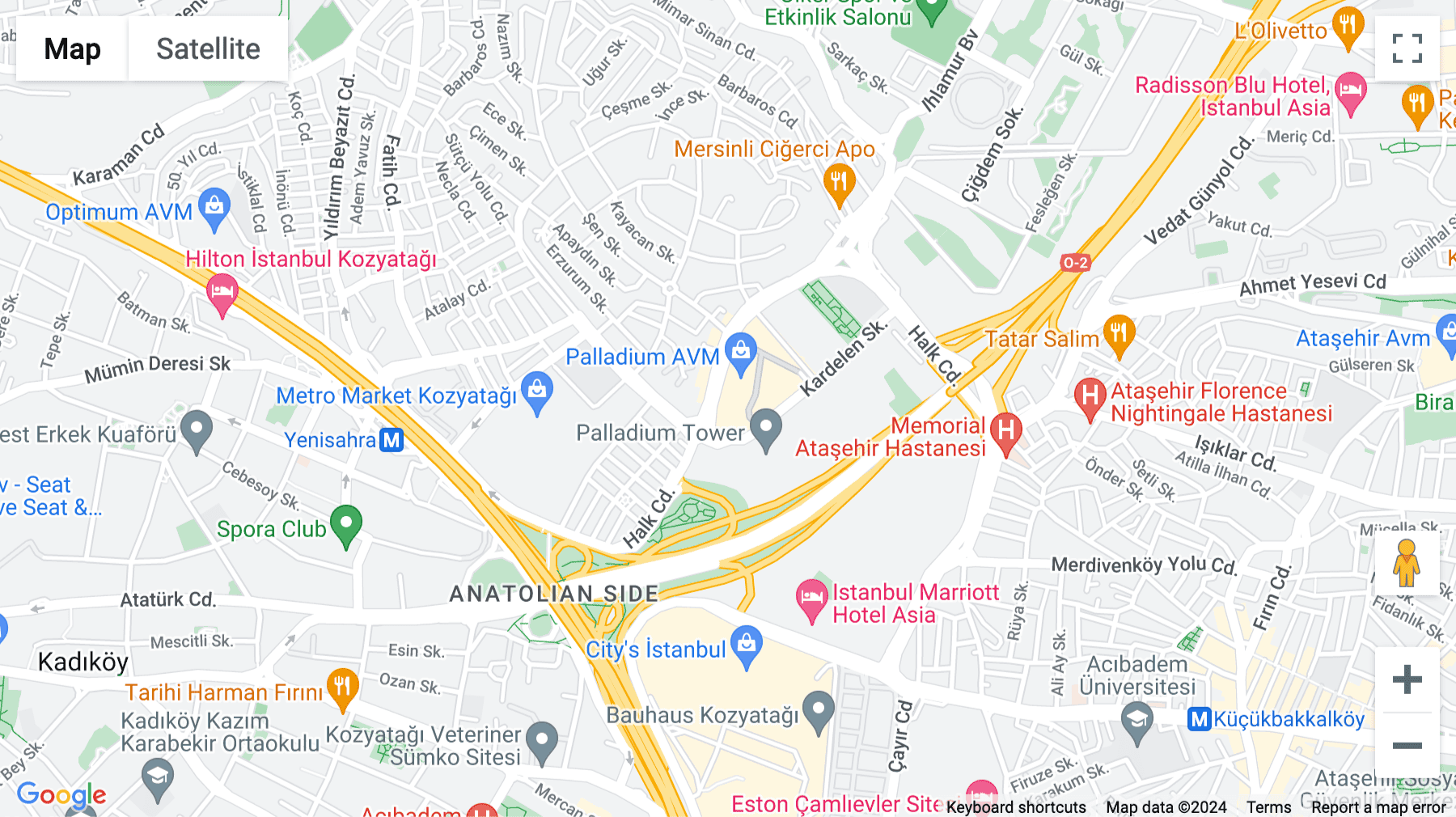 Click for interative map of Halk Caddesi No: 8/A, Kat 2 & 3, Palladium Ofis ve Residence BinasÄ±, Istanbul
