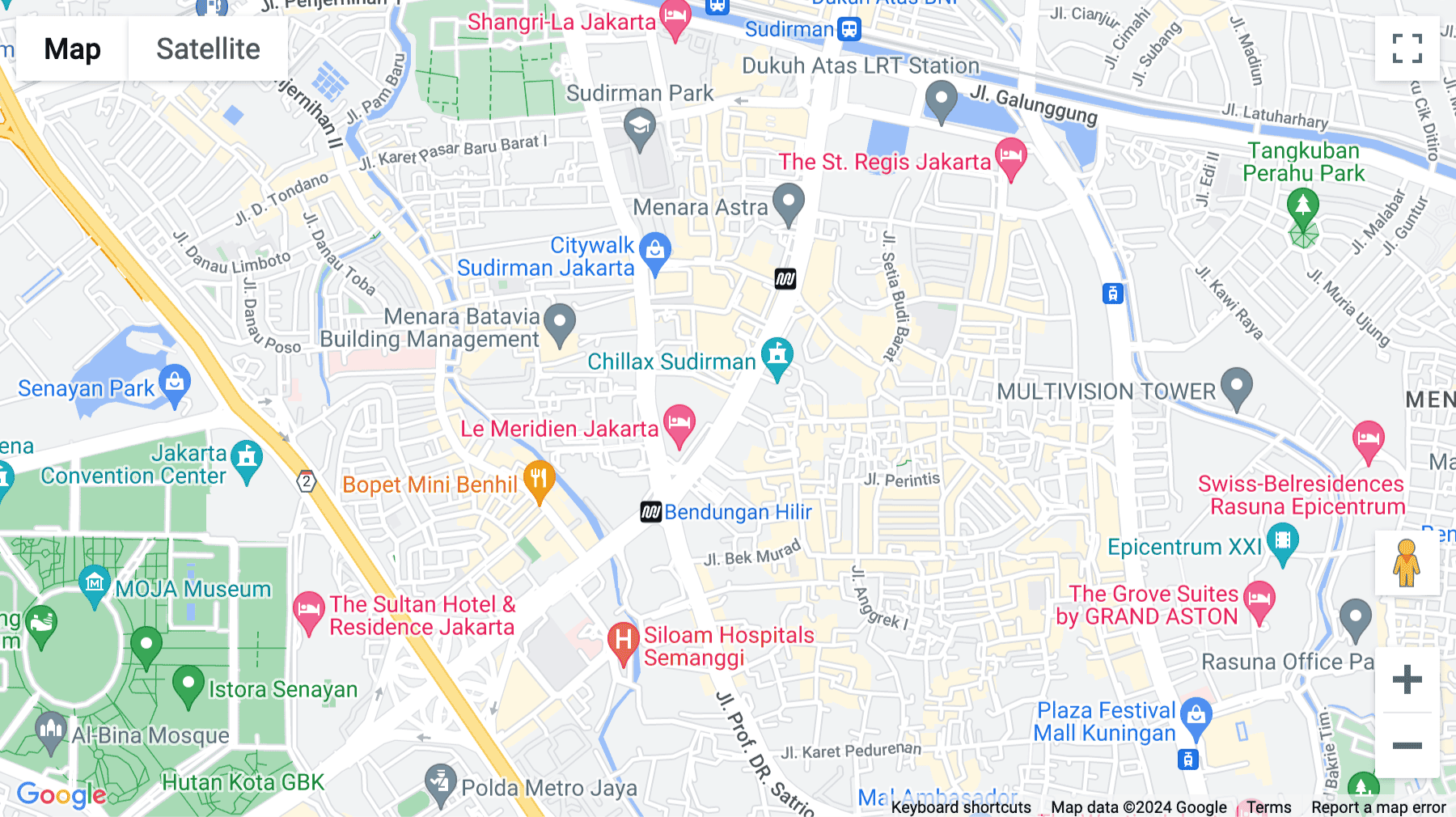 Click for interative map of Milennium Centennial Center, Level 38, 39, and 40, Jl. Jend. Sudirman Kav. 25, Jakarta Selatan, Jakarta