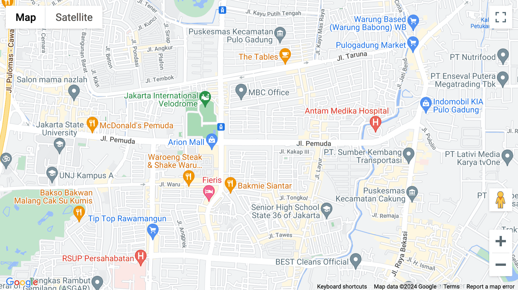Click for interative map of Gd. Chic's musik, Jl. Pemuda no 65, Pulogadung, Jakarta Timur, Jakarta