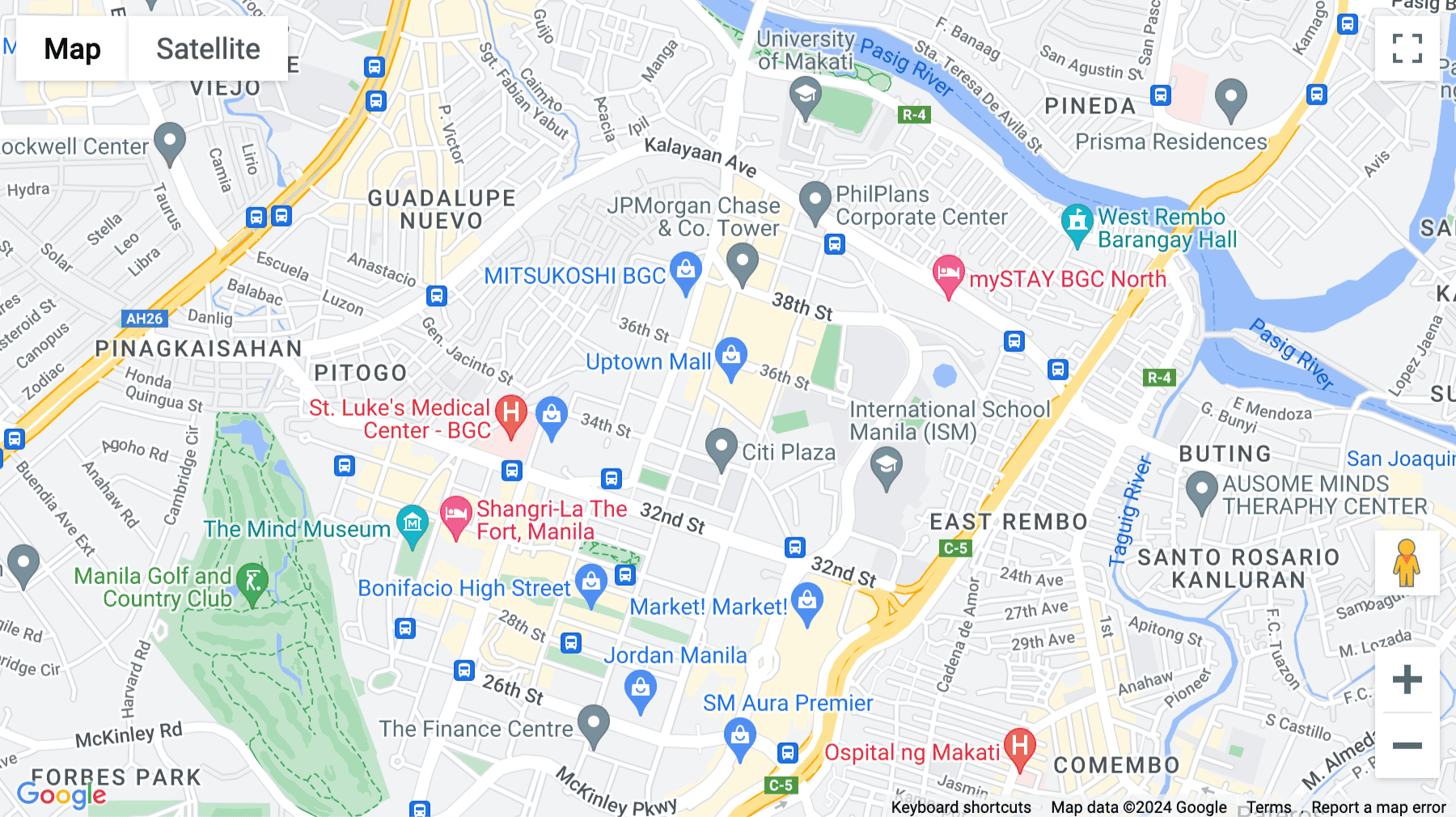 Click for interative map of Menarco Tower 32nd St. Bonifacio Global City, Metro Manila, Manila