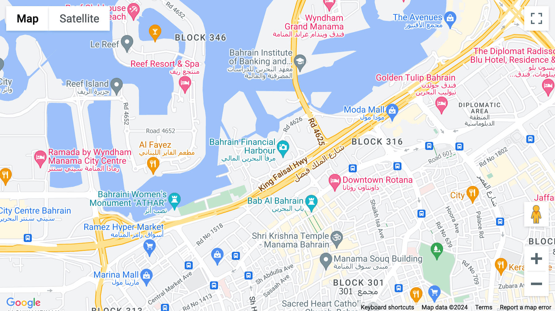 Click for interative map of East Tower, Bahrain Financial Harbour, Manama