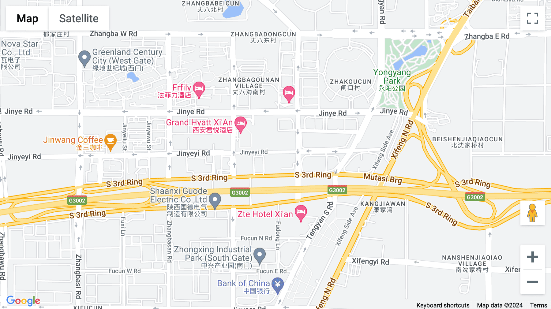 Click for interative map of Yongli International Finance Center, Jinye 1st Road, Yanta District, Xi'an, Xian