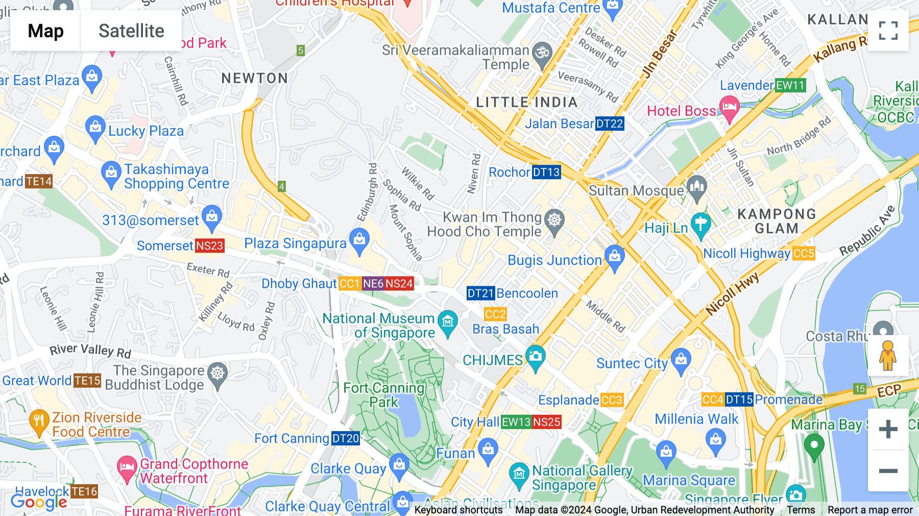 Click for interative map of 30 Prinsep Street, Singapore