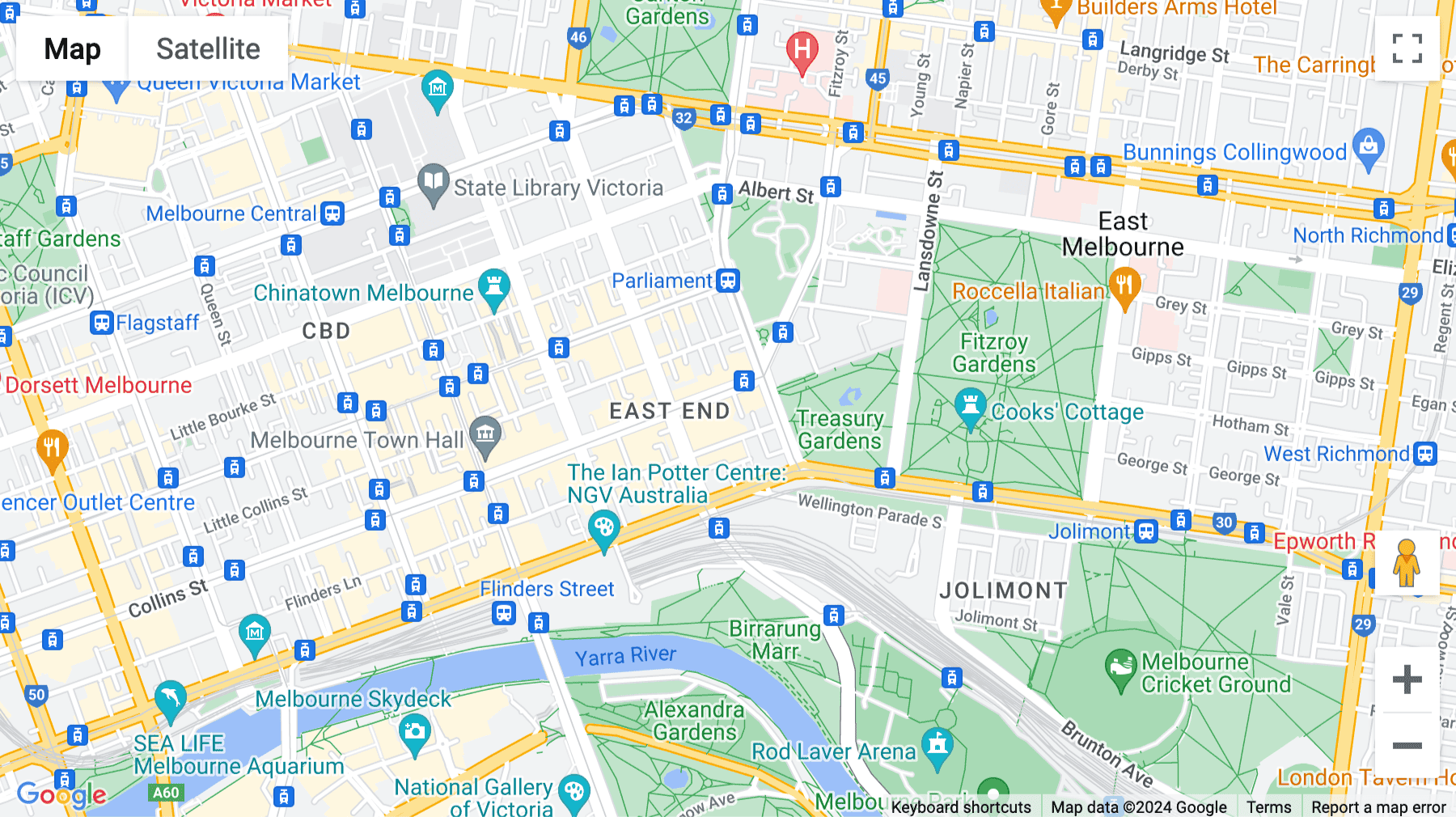 Click for interative map of Level 30, Collins Place, 35 Collins Street, Melbourne