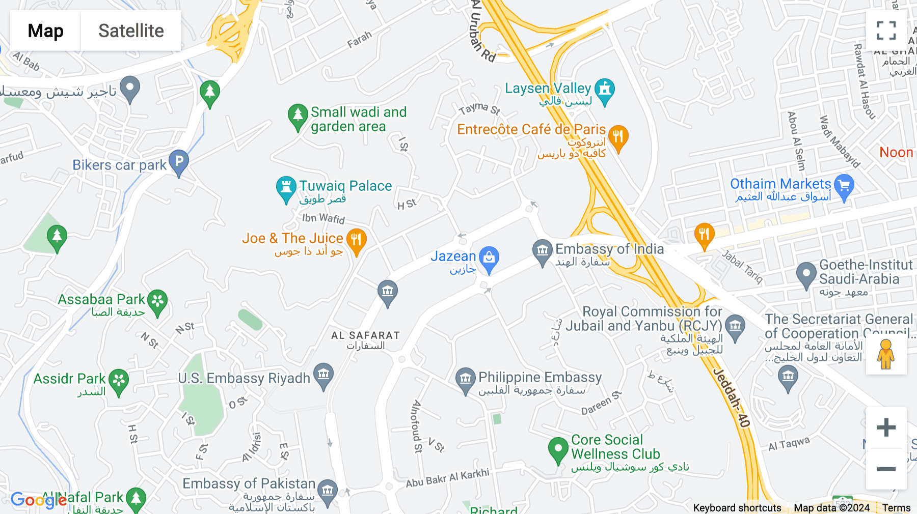 Click for interative map of Abdullah Alsahmi Street,Al Safarat,, Riyadh
