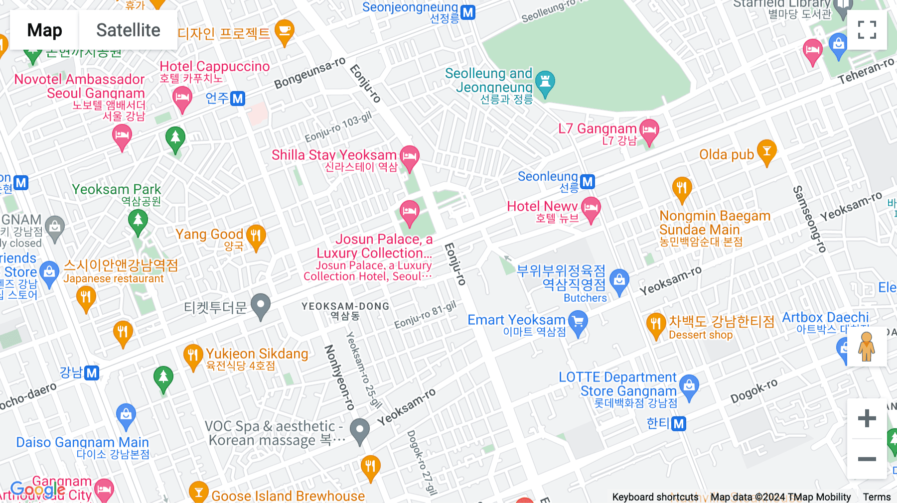 Click for interative map of 242, Teheran-ro, Seoulleung 2, Seoul