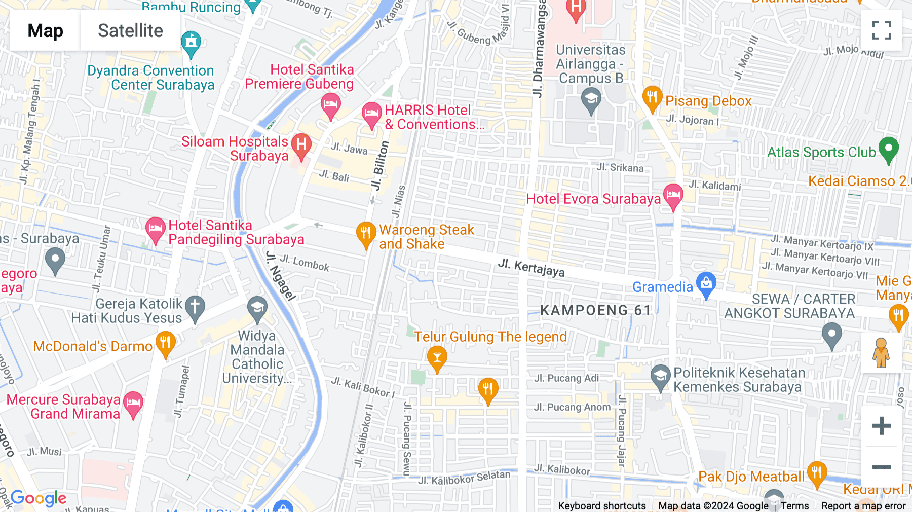 Click for interative map of Jalan Kertajaya No.72A, Gubeng, Jawa Timur, Ground Floor, Surabaya
