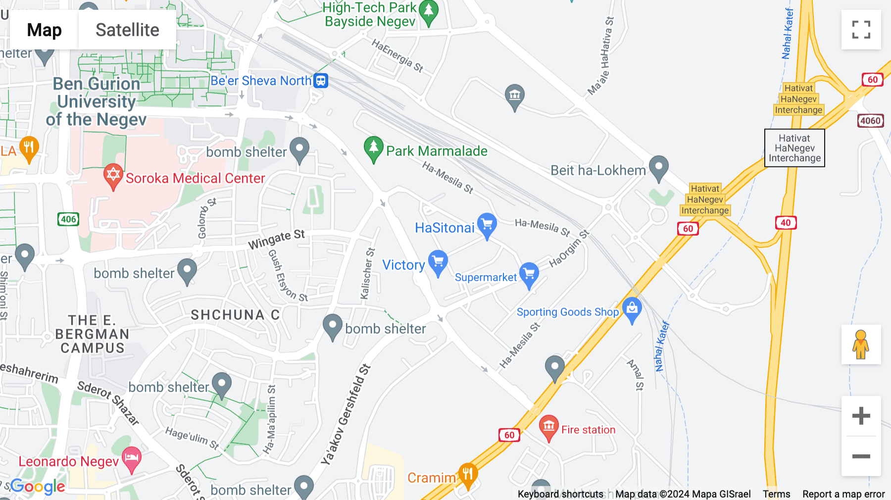 Click for interative map of 10 Yehuda Hanachtom St, G7 Building, Be'er Sheva