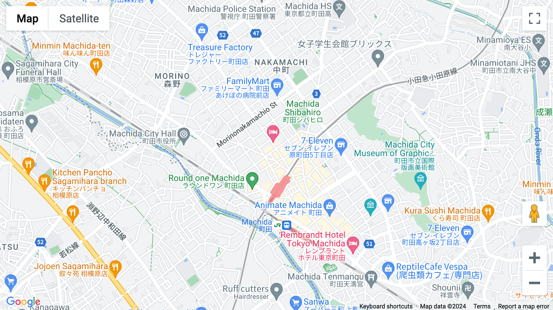 Click for interative map of Machida, 1-36-2, Morino, Tokyo