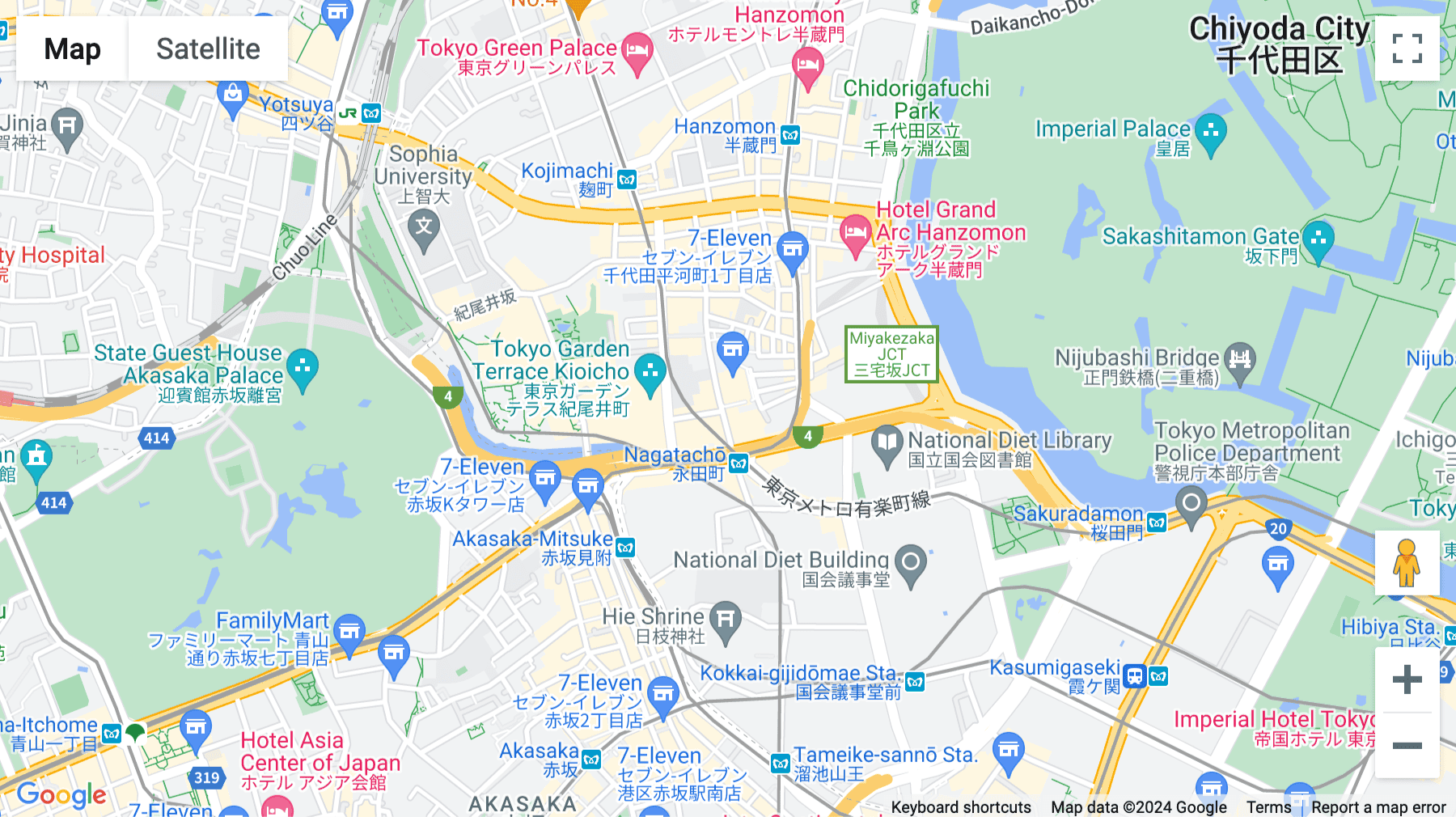 Click for interative map of Nagatacho GRiD 2-5-3 Hirakawa-cho, Tokyo