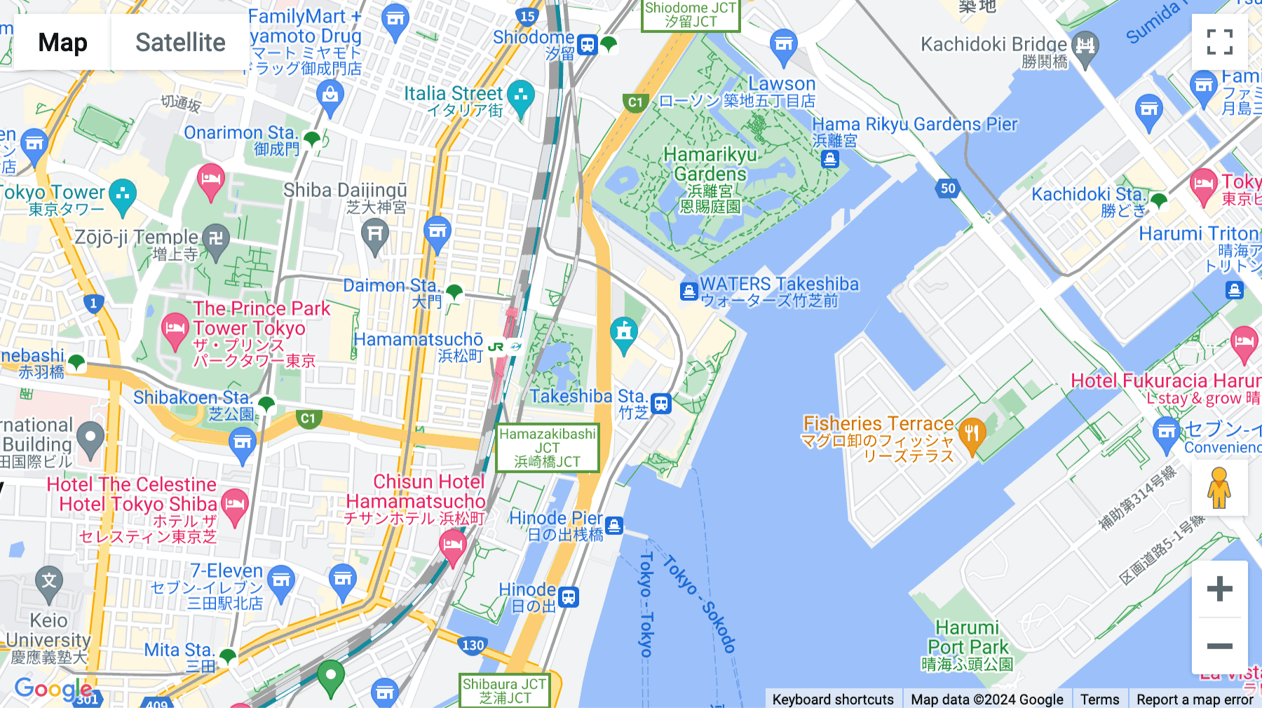 Click for interative map of 1-7-1 Kaigan, Tokyo Port City Takeshiba Office Tower, 10th Floor, Tokyo