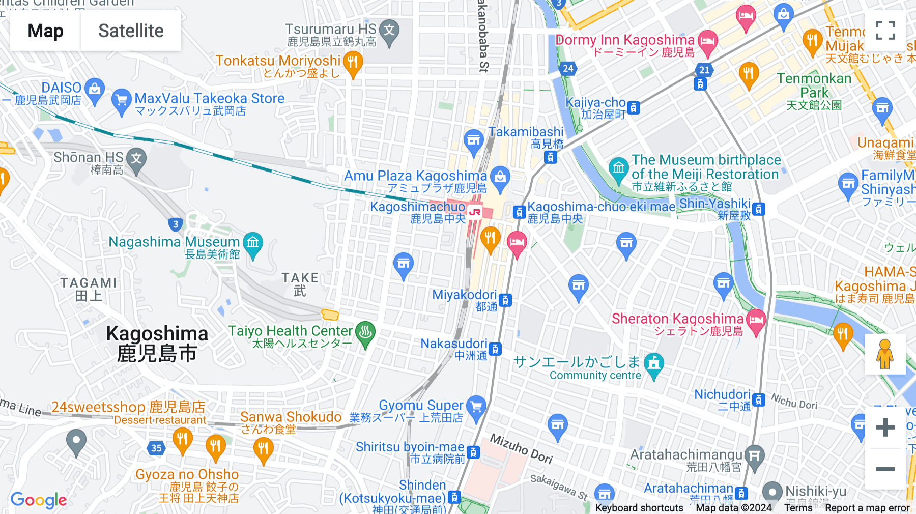 Click for interative map of 1-2-1 Take, Kagoshima shi, JR Kagoshima Chuo Building, Kagoshima-ken, Kagoshima
