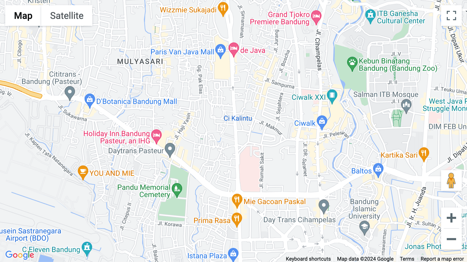 Click for interative map of Sukabungah, Kecamatan Sukajadi, Jawa Barat, Graha Sukajadi, Bandung
