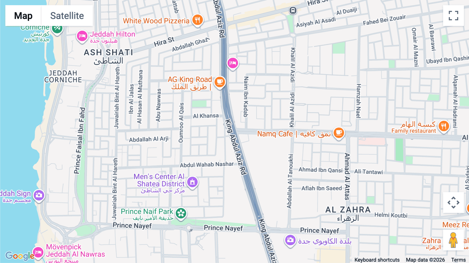 Click for interative map of King Abdul Aziz Road,Ash Shati,, Jeddah