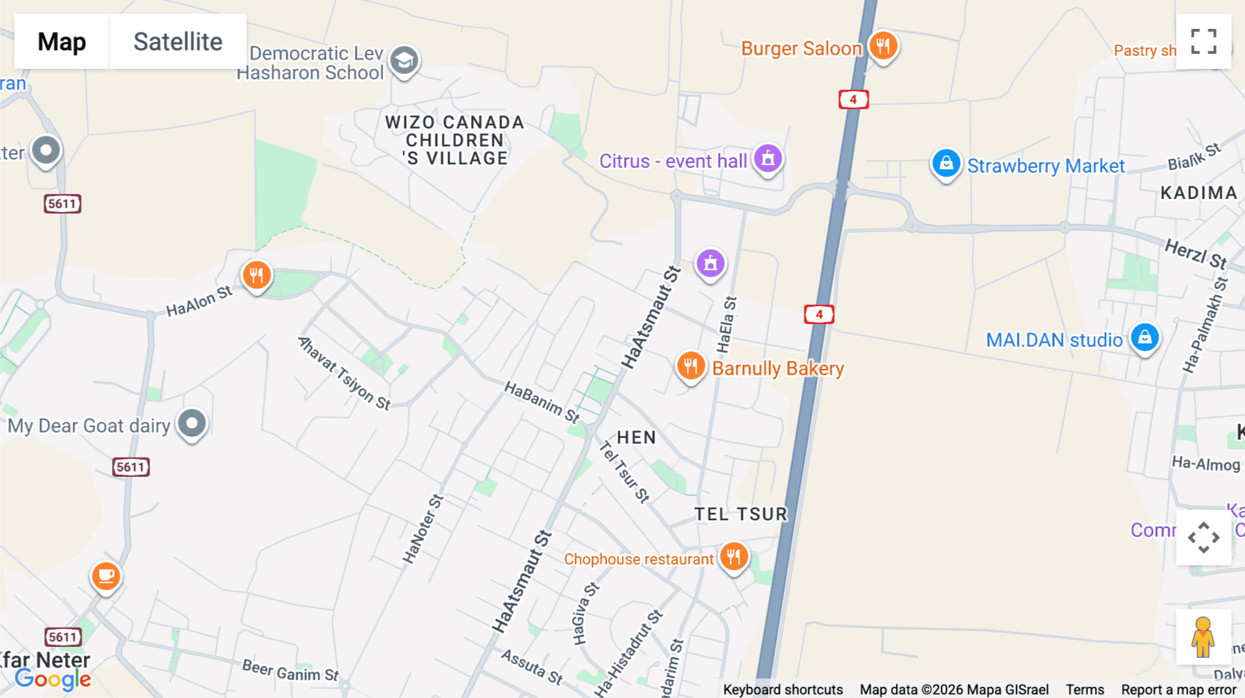 Click for interative map of HaTamar 3, Even Yehuda