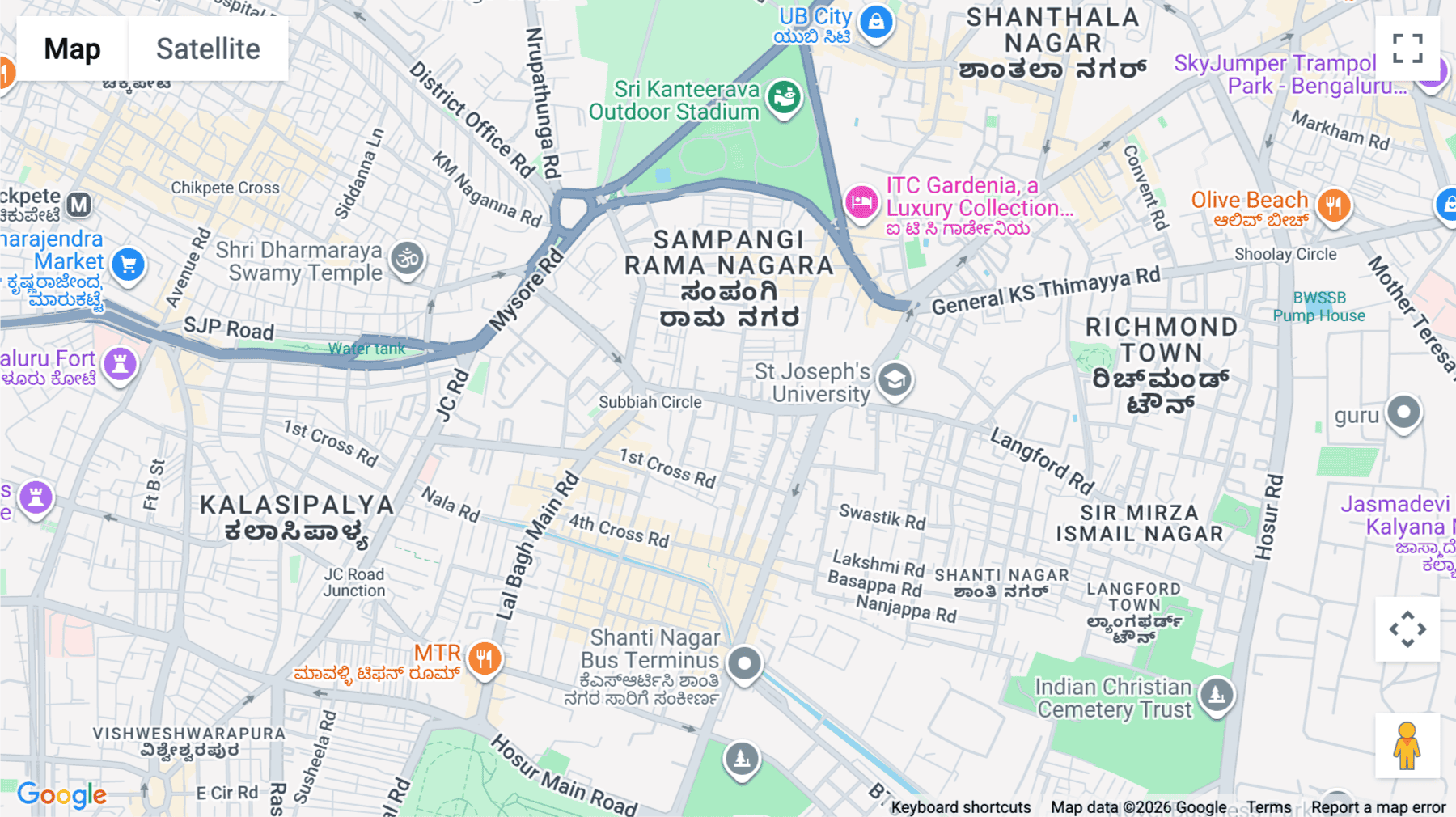 Click for interative map of Senam Optima, Mission Road, Srinivas Colony, Sudhama Nagar, Bengaluru (Bangalore)