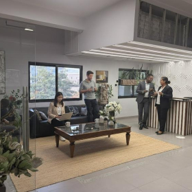 Exterior view of AICOWRK, KIADB Hi-Tech, Aerospace, Defence and Hardware Park, North Bangalore,No.129, 10th Road, 2nd Floor at Read-Ink Building. Click for details.