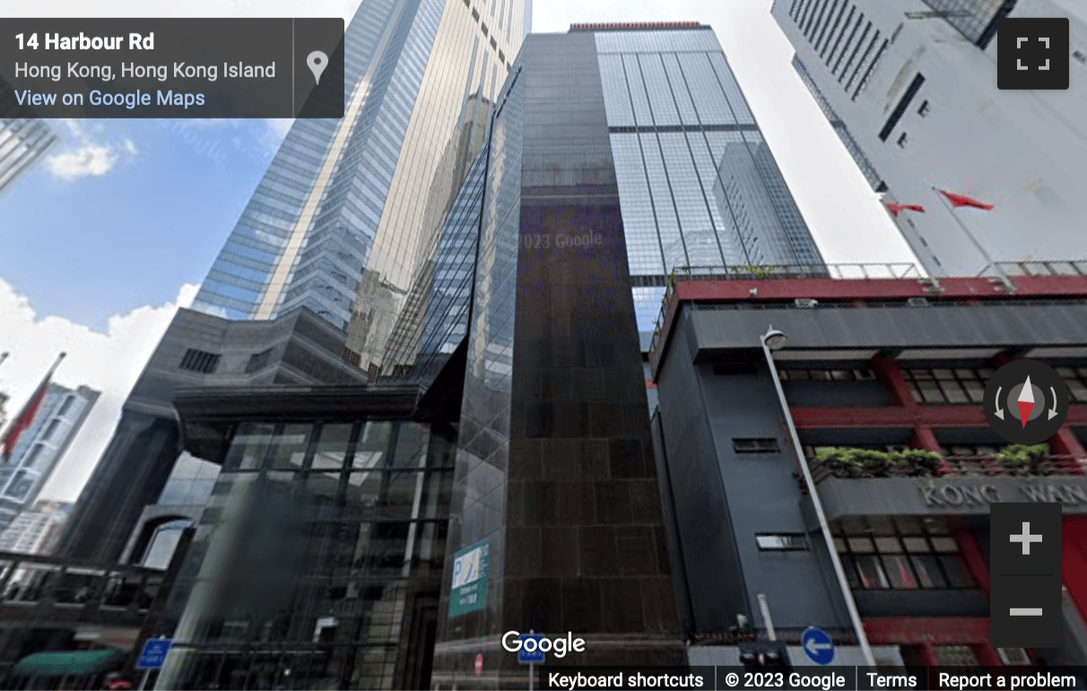 Street View image of 35/F, Central Plaza, 18 Harbour Road Wanchai, Hong Kong