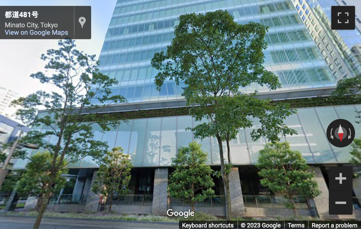 Street View image of 3F Shiodome Building, 1-2-20 Kaigan, Tokyo