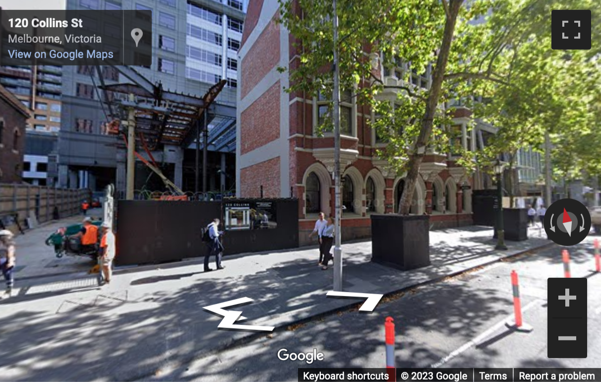 Street View image of 120 Collins Street, Level 50, Melbourne, Australia