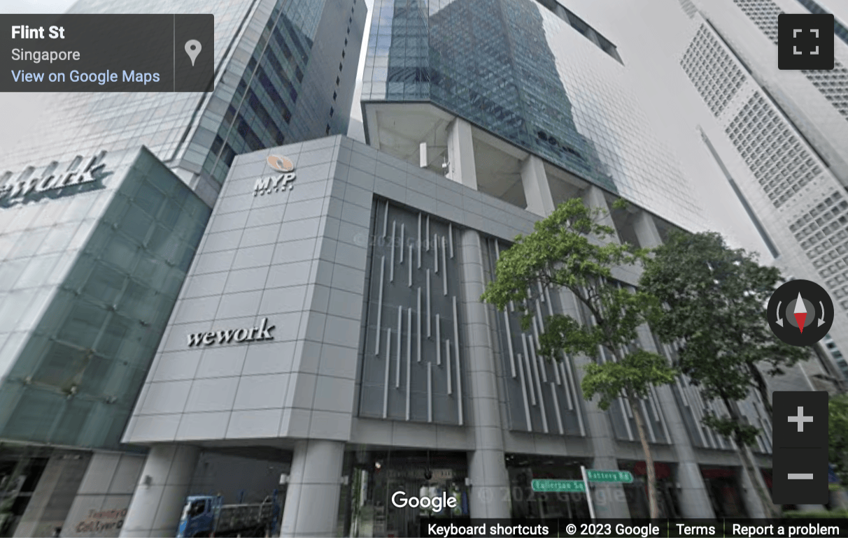 Street View image of 9 Battery Road, Singapore