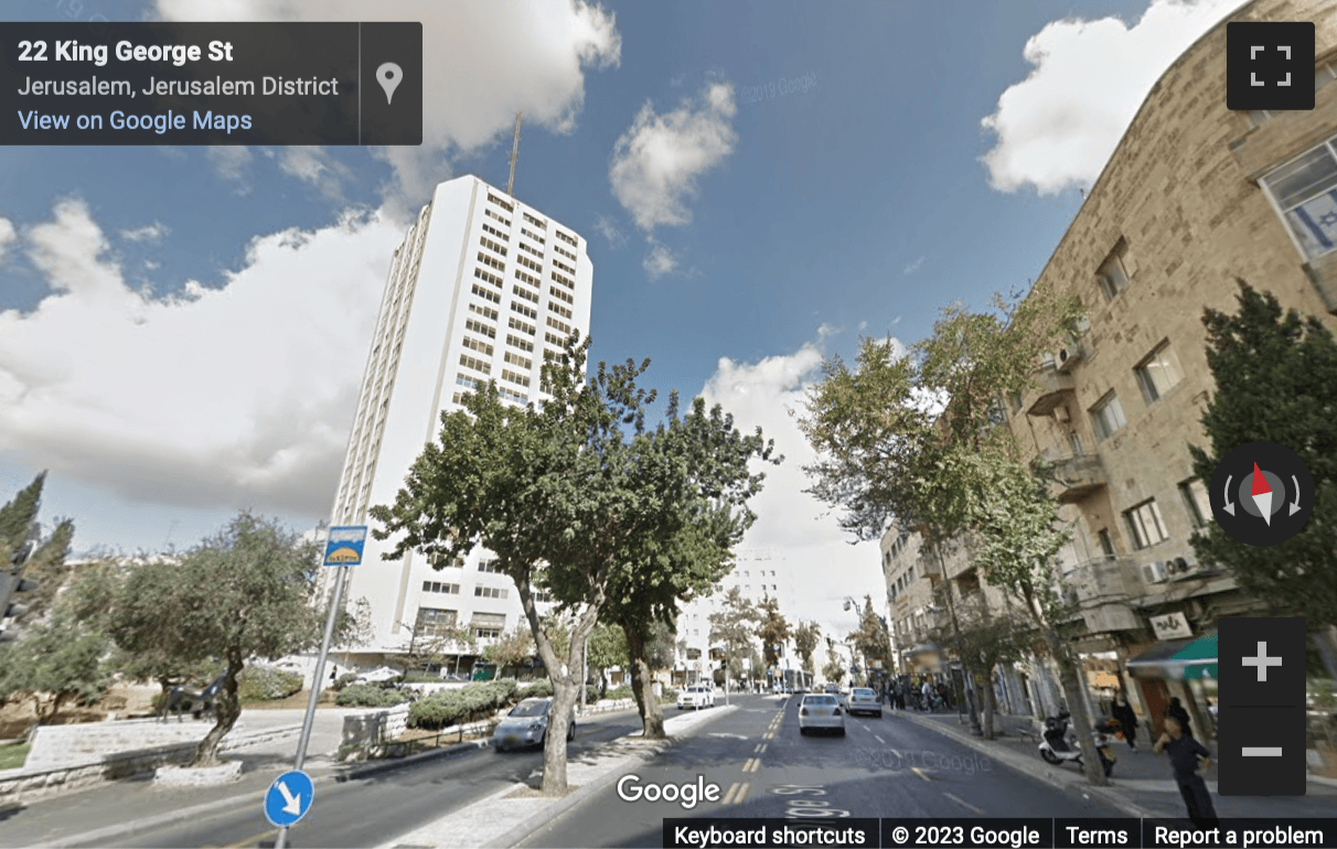 Street View image of King George St 20, Jerusalem