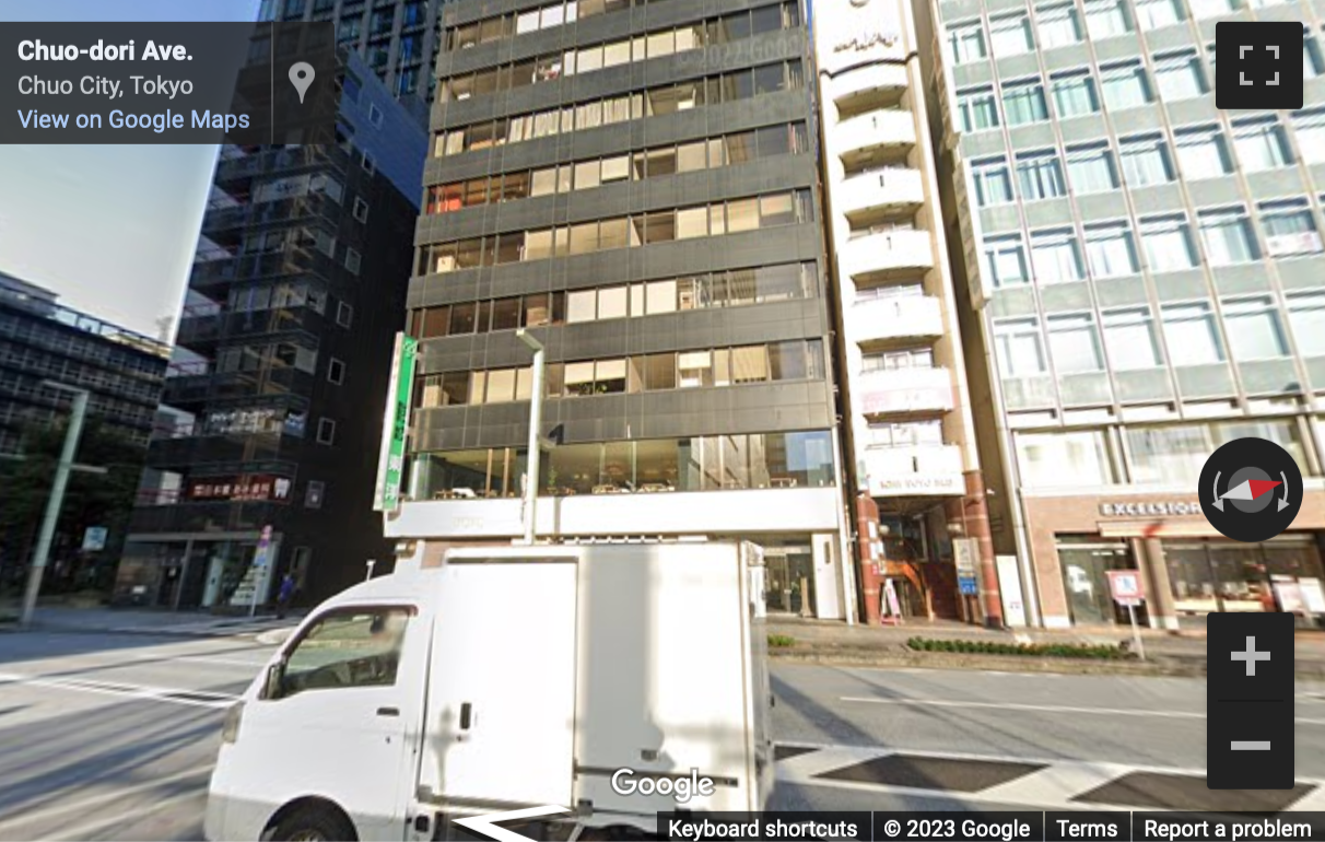 Street View image of Toyo Building, 1-2-10 Nihonbashi, 3rd Floor, 5th Floor, & 6th Floor, Tokyo