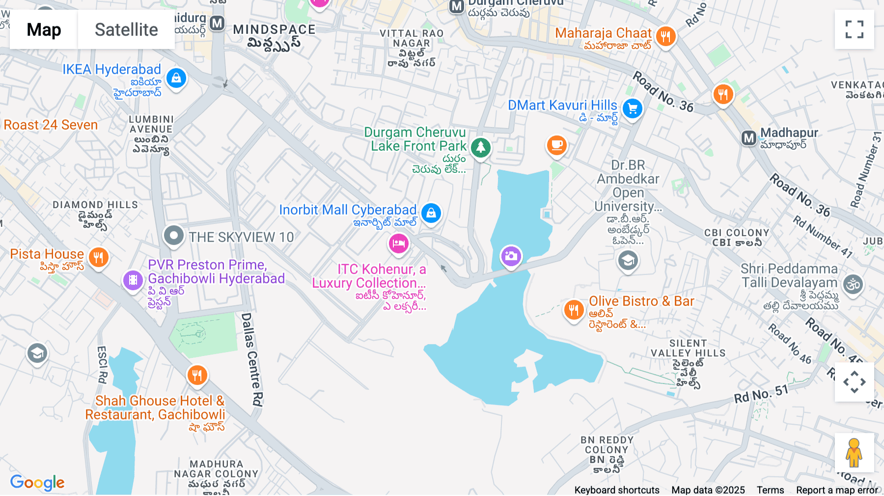 Click for interative map of Level 2, Oval Building, Hitech city, Madhapur, Hyderabad